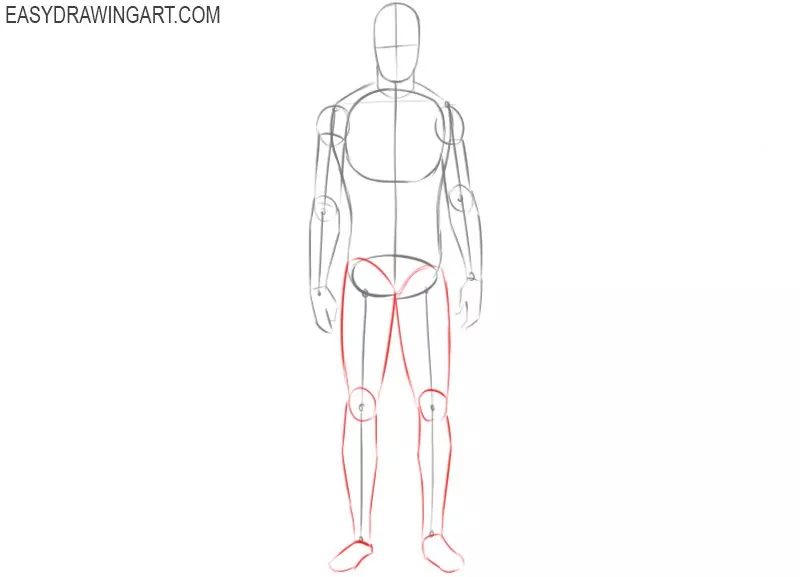 How to draw a male body