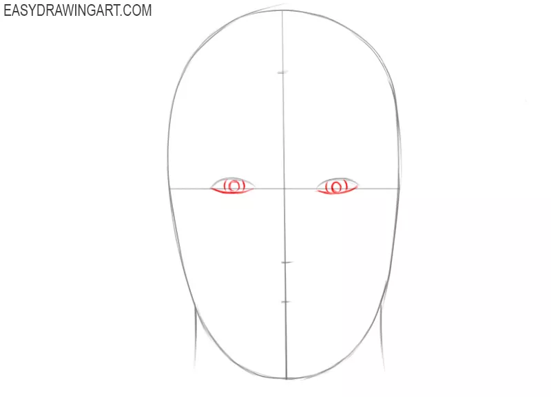 How to draw a male head