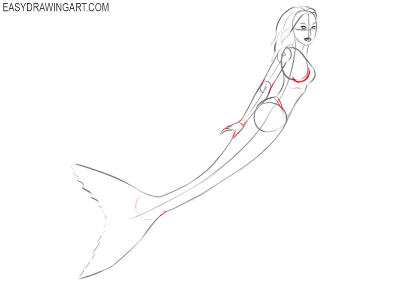 How to draw a mermaid for beginners