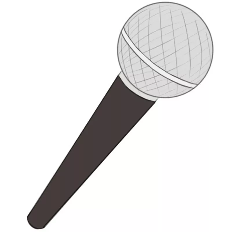 Microphone Drawing Black and white mic electronics monochrome audio  Equipment png  PNGWing