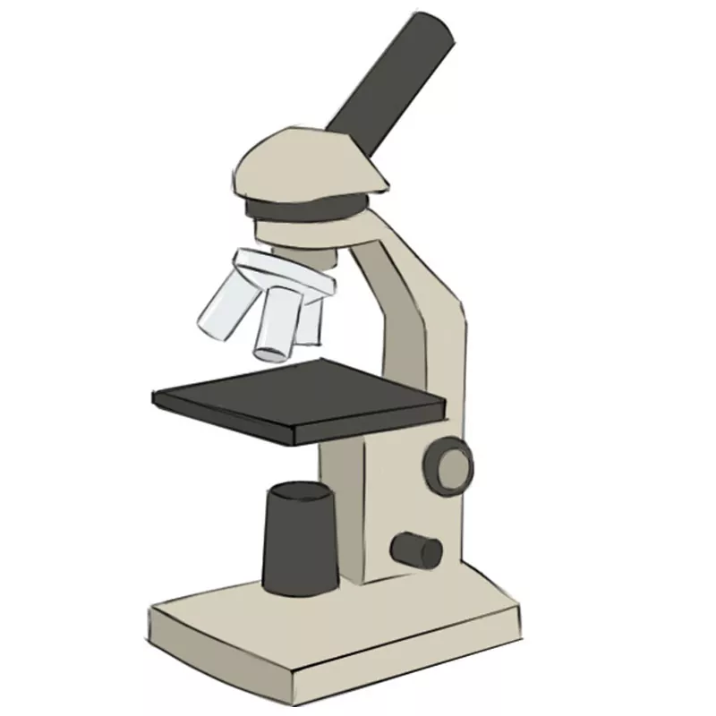 Microscope sketch engraving Royalty Free Vector Image