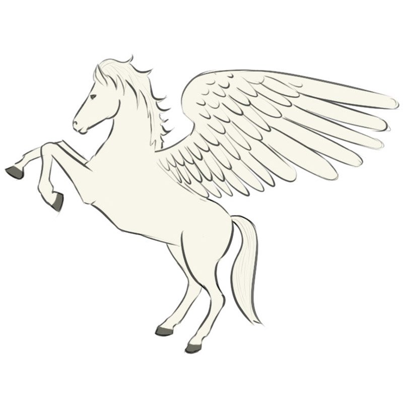 How To Draw A Pegasus Flying Step By Step
