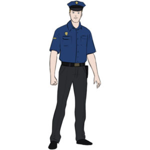How to draw a police officer