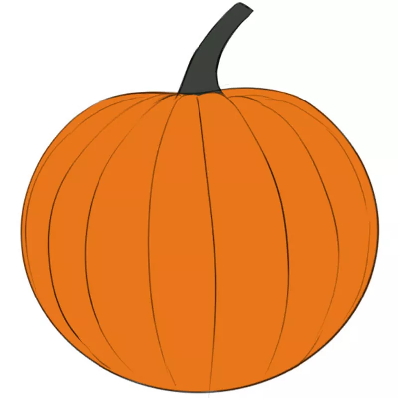 How To Draw A Simple Pumpkin