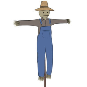 How to draw a scarecrow