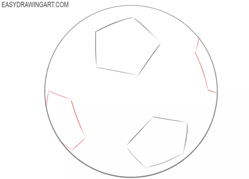 How to draw a soccer ball for beginners