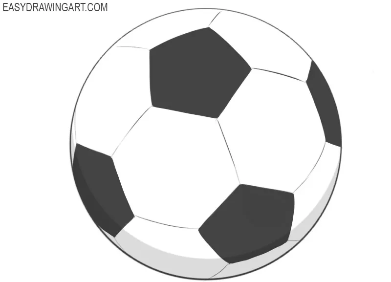 How To Draw A Soccer Ball Easy Drawing Art