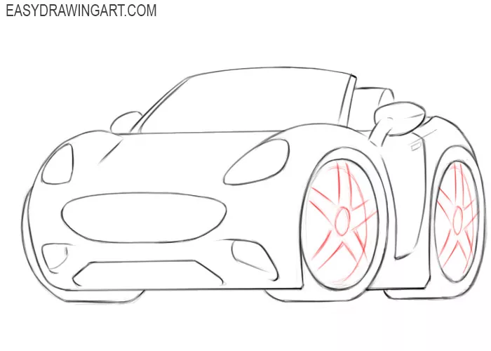 How to draw a sports car easy step by step