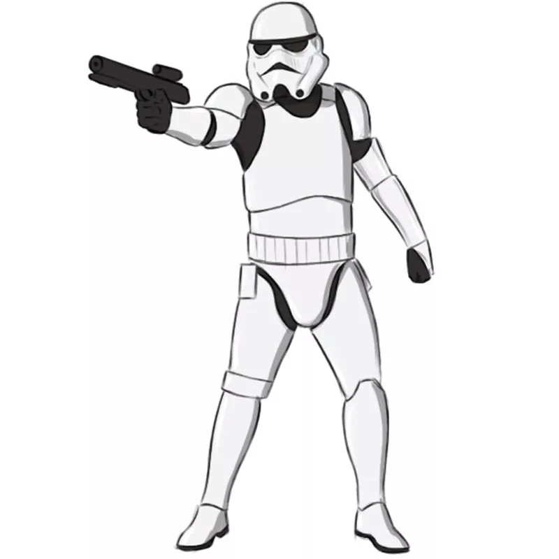 How to Draw a Stormtrooper Easy Drawing Art