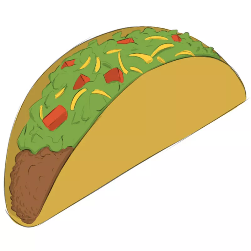 How to Draw a Taco Easy Drawing Art