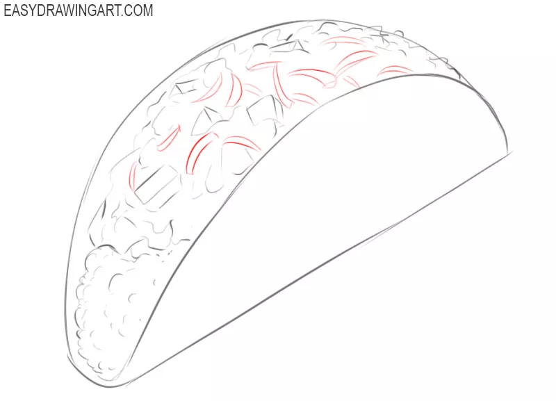 How to draw a taco easy