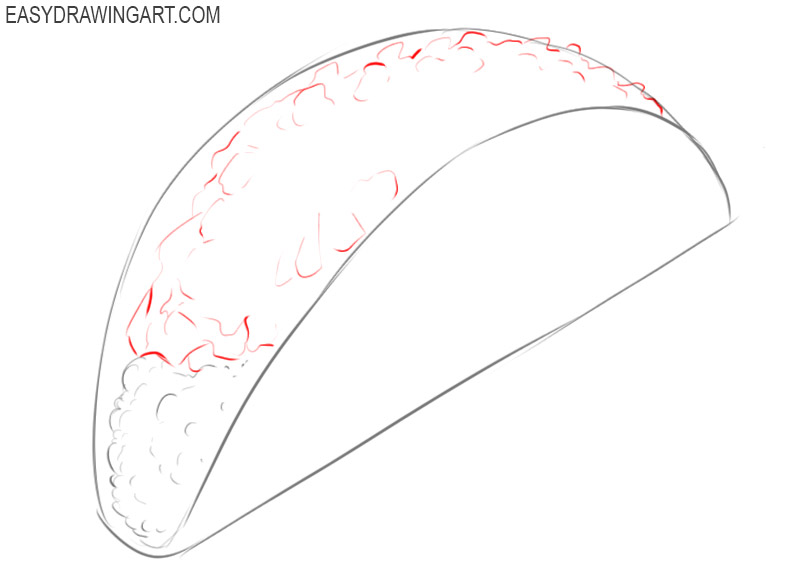 How to draw a taco step by step