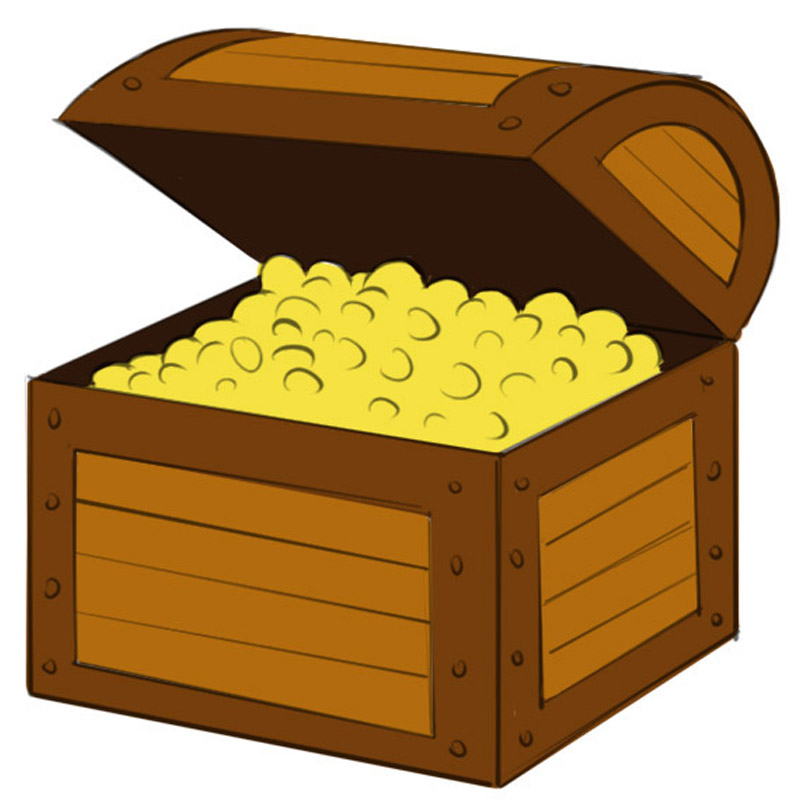 Treasure Chest Drawing Easy