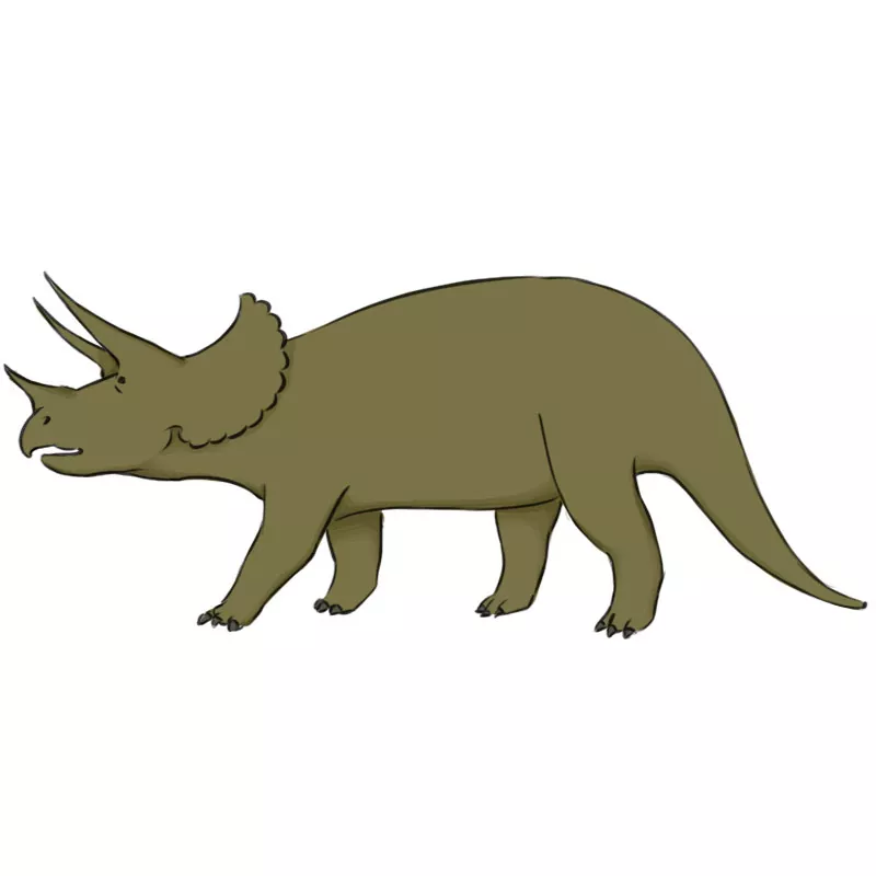 How to Draw a Triceratops Easy Drawing Art