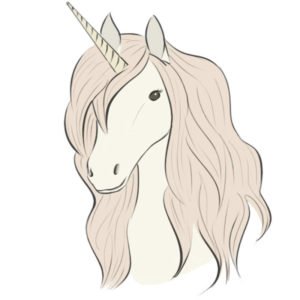How to draw a unicorn head