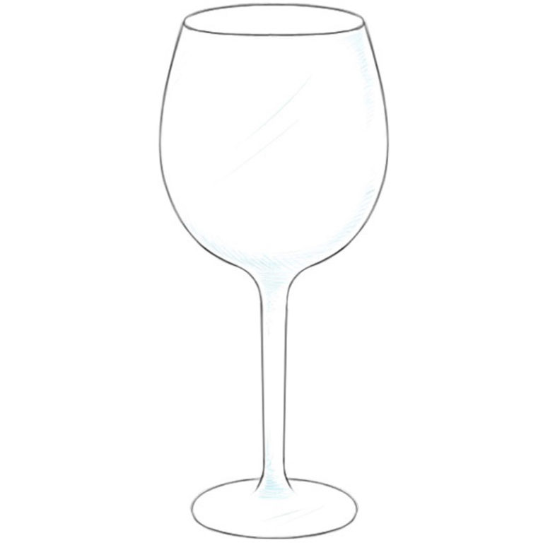 How to Draw a Wine Glass