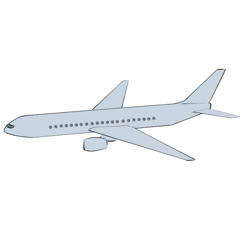 how to draw a simple airplane