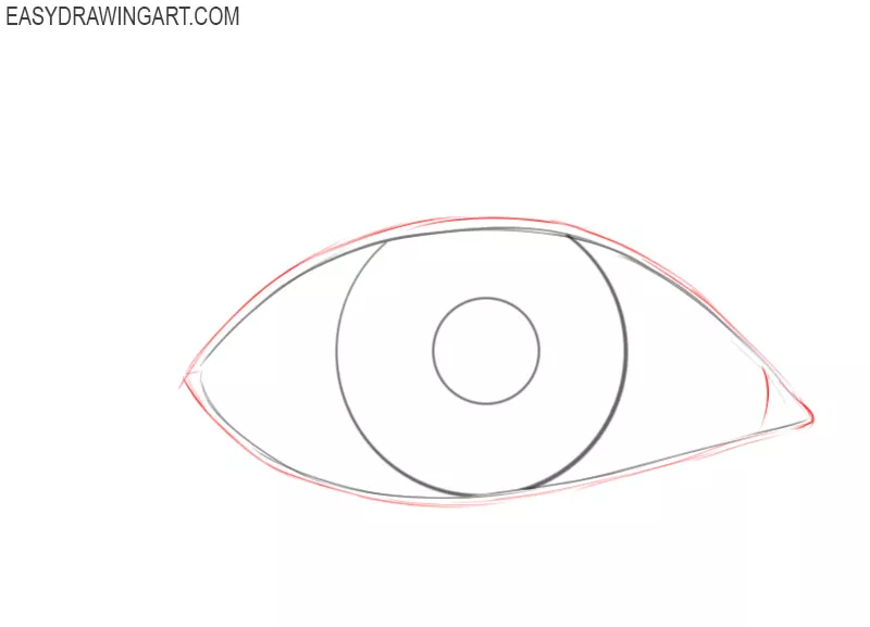 How to draw an eye step by step easy
