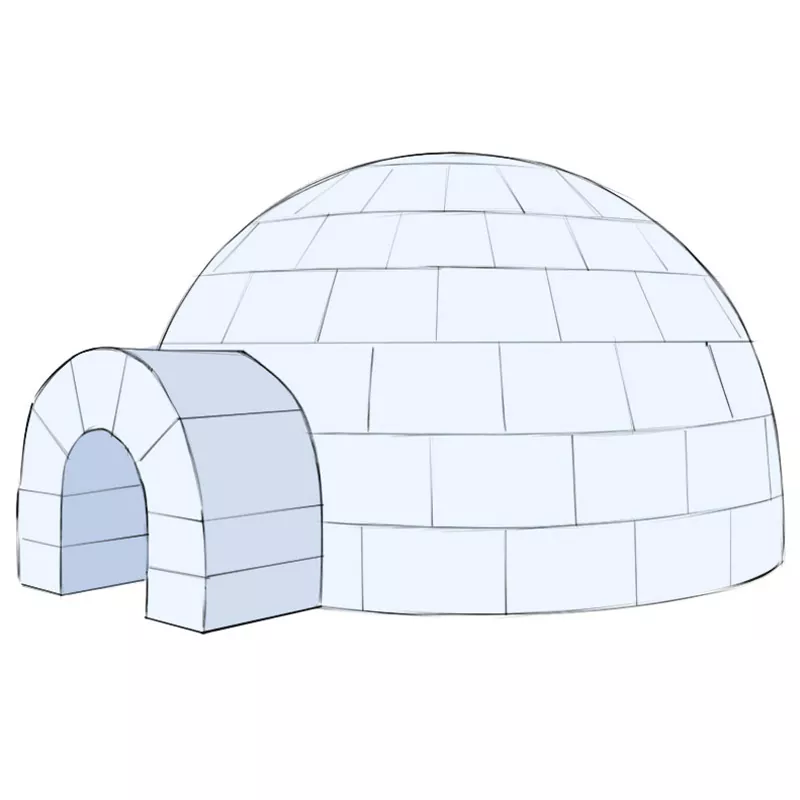Igloo Ice House Doodle Line Vector Illustration Royalty Free SVG, Cliparts,  Vectors, and Stock Illustration. Image 102632576.
