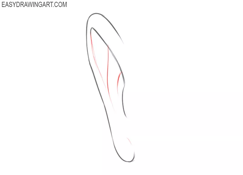 How to Draw the Ear from the Front: Step by Step Tutorial for Beginners -  JeyRam Drawing Tutorials