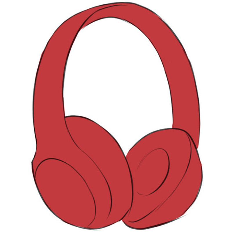 headphone drawing