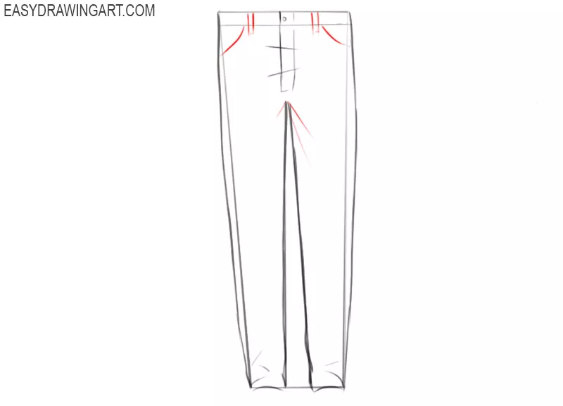 How to draw jeans easy