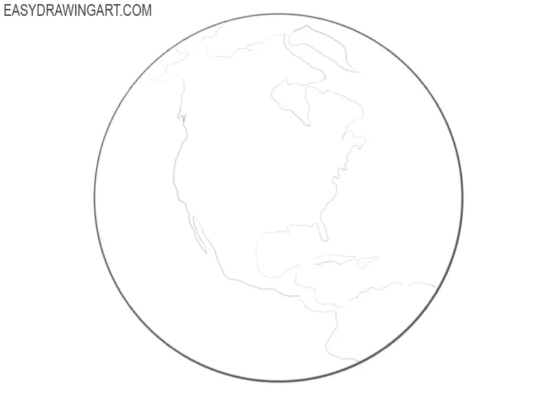How to draw the Earth easy