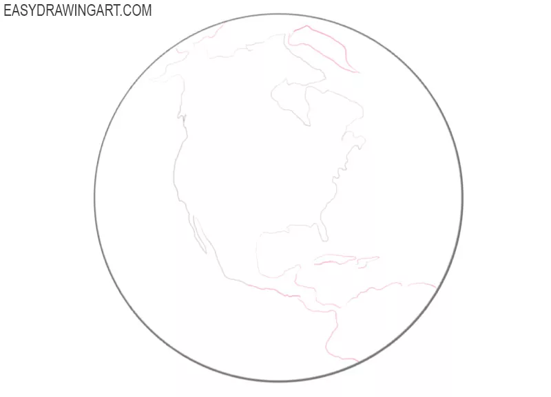 How to draw the Earth step by step