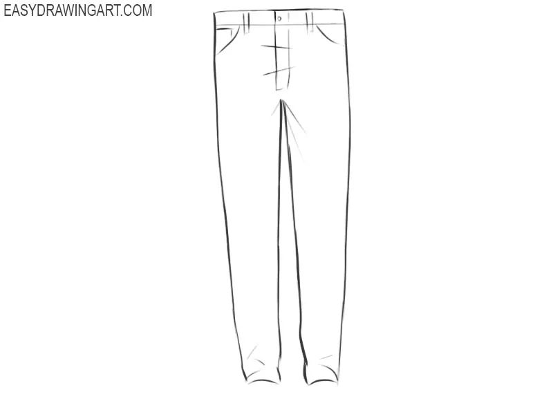 Skinny Jeans Technical Drawing  Pocket  500x791 PNG Download  PNGkit