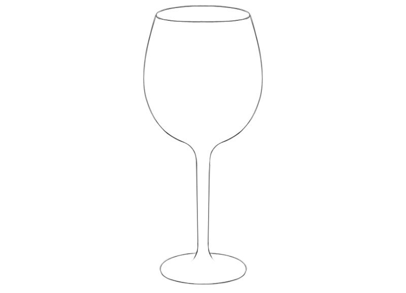 Learn how to draw a wine glass