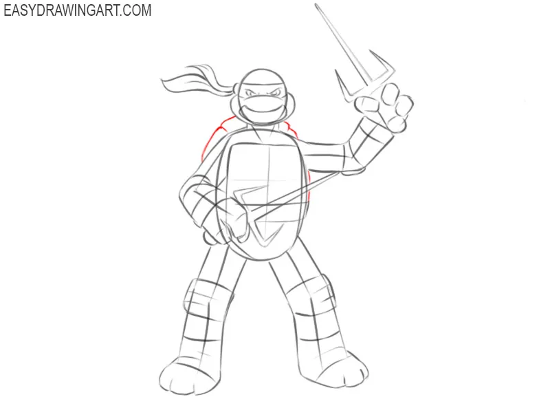 Ninja Turtle drawing guide