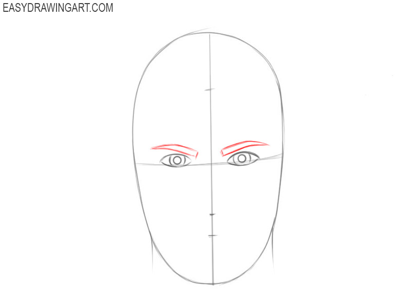 Steps to draw a face