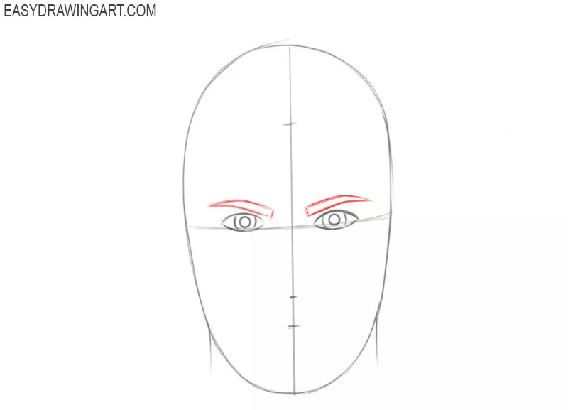 Steps to draw a face