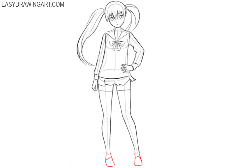 anime girl drawing cute