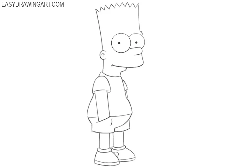 bart simpson drawing easy