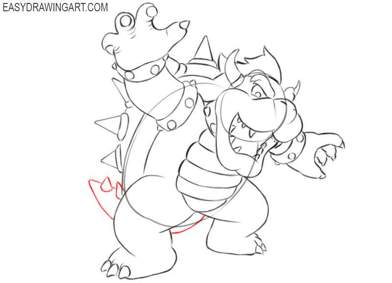 bowser drawing step by step