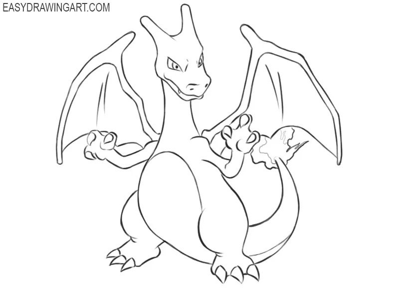 How To Draw Pokemon  Charizard  Step by Step Drawing Tutorial for  Beginners  YouTube