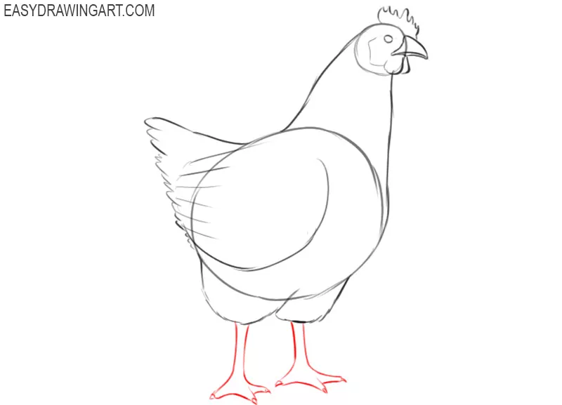 chicken drawing cartoon