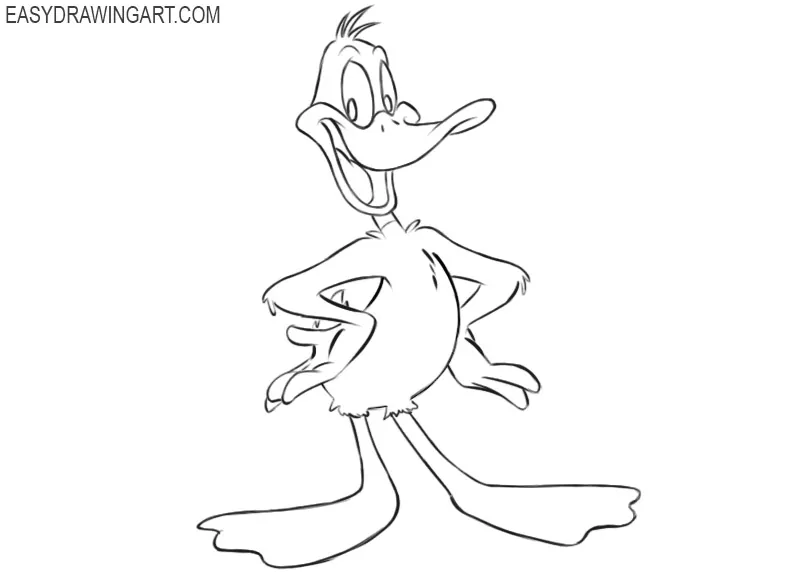 daffy duck drawing easy