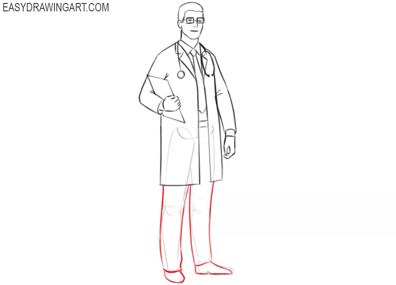doctor drawing easy step by step