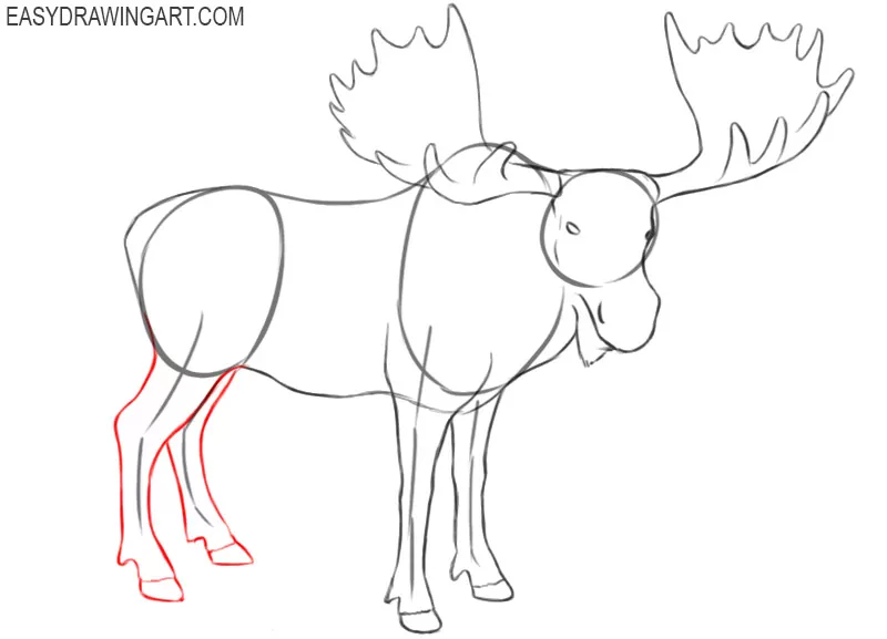 drawing a moose step by step