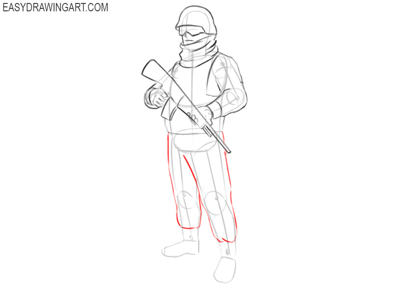 Soldier drawing with pencil sketch / easy and simple on duty soldier drawing  - YouTube