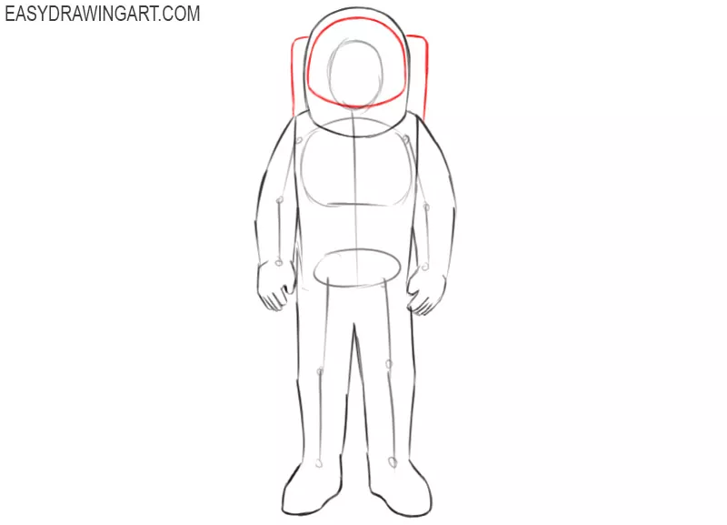 easiest way to draw an astronaut