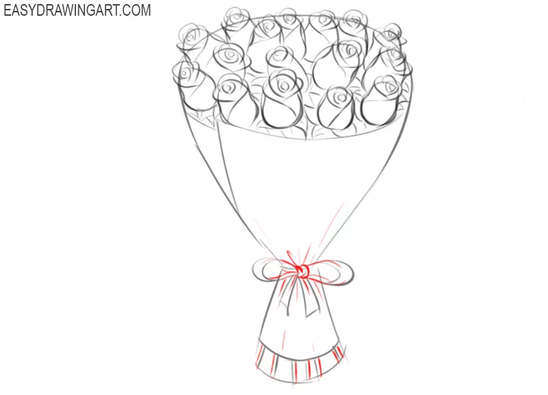 easy way to draw a bouquet of flowers
