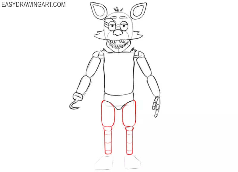 foxy drawing step by step
