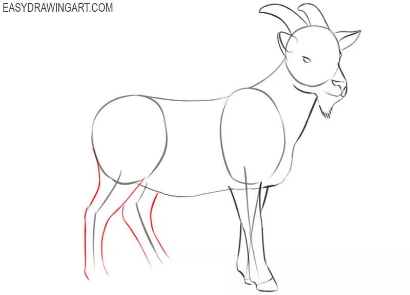 goat drawing cute