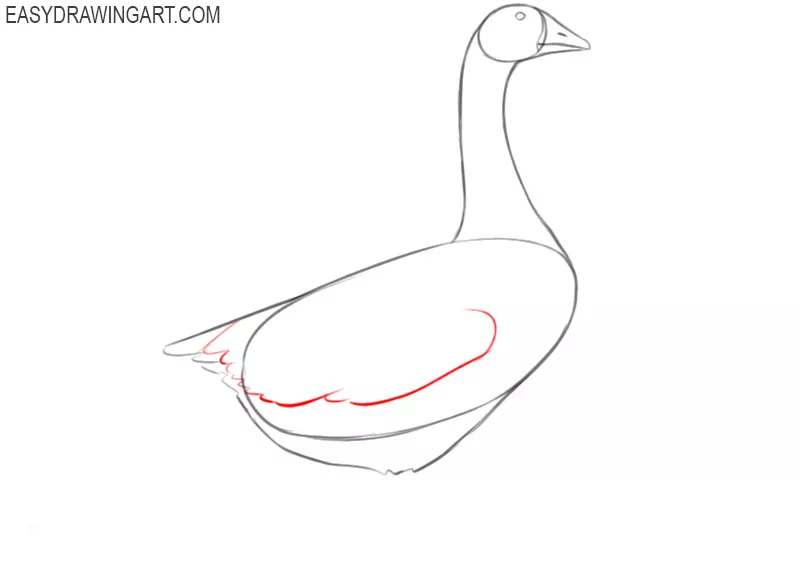goose drawing easy