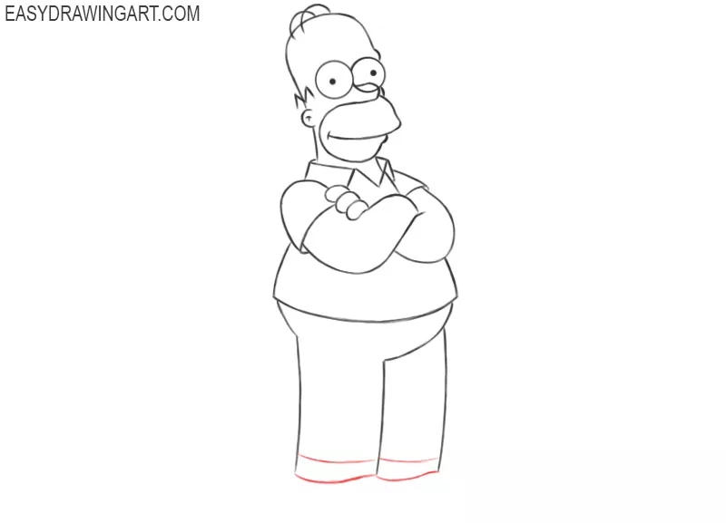 homer simpson drawing easy 