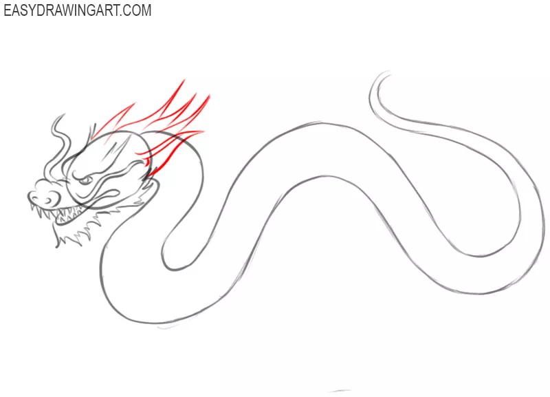 Easy Dragon Drawings In Pencil