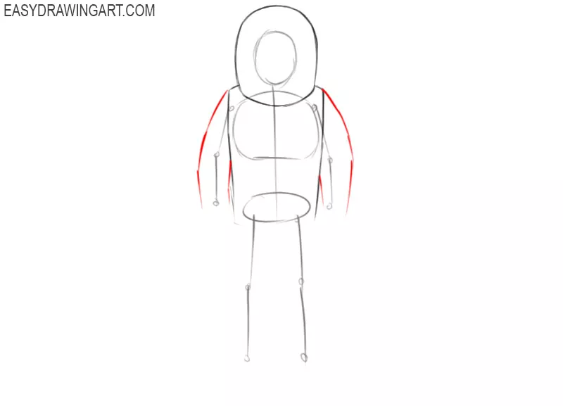 how to draw a astronaut step by step